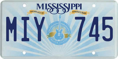 MS license plate MIY745