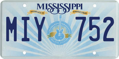 MS license plate MIY752