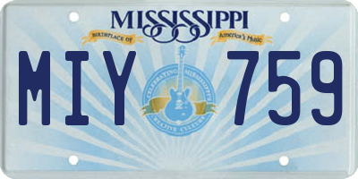 MS license plate MIY759