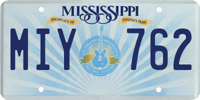 MS license plate MIY762