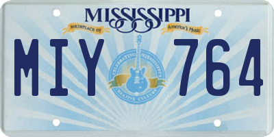 MS license plate MIY764