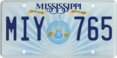 MS license plate MIY765