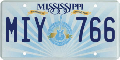 MS license plate MIY766
