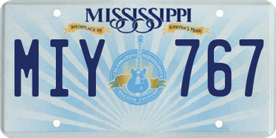 MS license plate MIY767