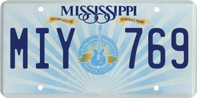 MS license plate MIY769