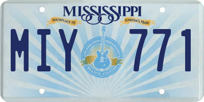 MS license plate MIY771