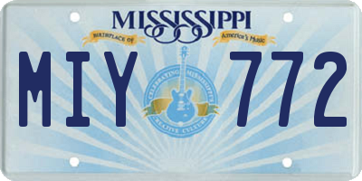 MS license plate MIY772