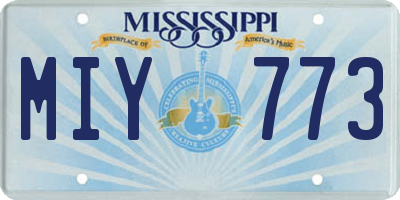 MS license plate MIY773