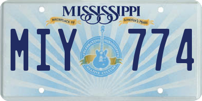 MS license plate MIY774