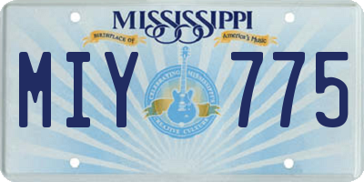 MS license plate MIY775