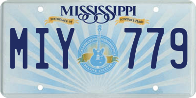 MS license plate MIY779