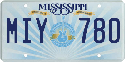 MS license plate MIY780