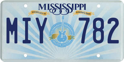 MS license plate MIY782