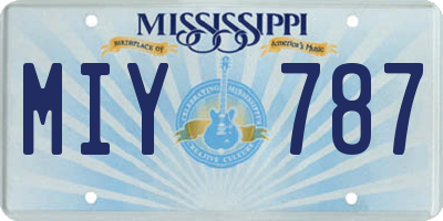 MS license plate MIY787