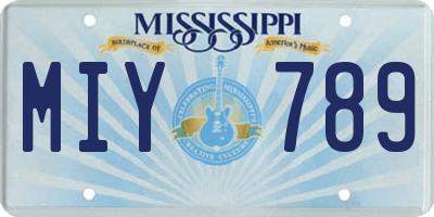 MS license plate MIY789