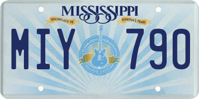 MS license plate MIY790