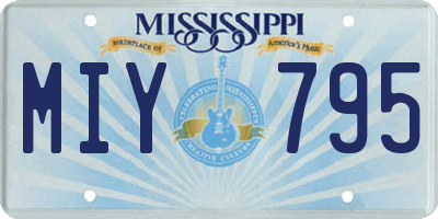 MS license plate MIY795