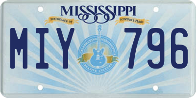 MS license plate MIY796