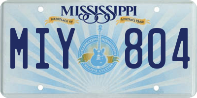 MS license plate MIY804