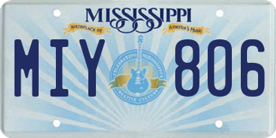 MS license plate MIY806