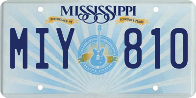 MS license plate MIY810