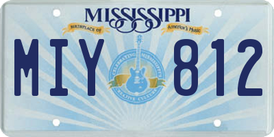MS license plate MIY812