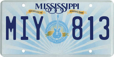 MS license plate MIY813