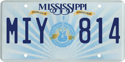 MS license plate MIY814