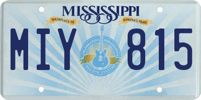 MS license plate MIY815