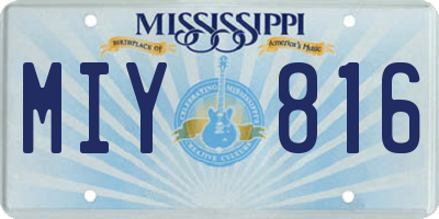 MS license plate MIY816