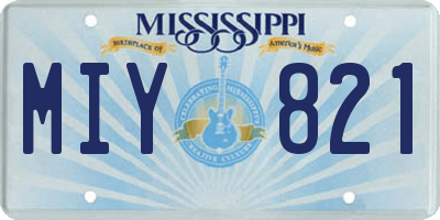 MS license plate MIY821