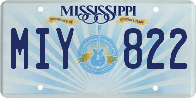 MS license plate MIY822