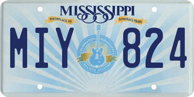 MS license plate MIY824