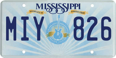 MS license plate MIY826