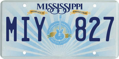 MS license plate MIY827