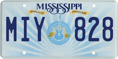 MS license plate MIY828