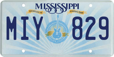 MS license plate MIY829