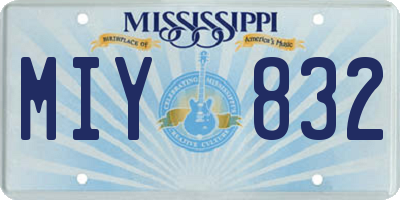 MS license plate MIY832