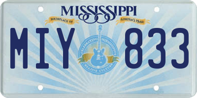 MS license plate MIY833