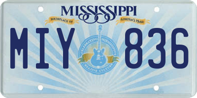 MS license plate MIY836