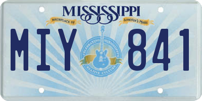 MS license plate MIY841