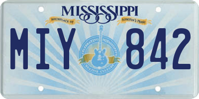 MS license plate MIY842