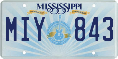 MS license plate MIY843
