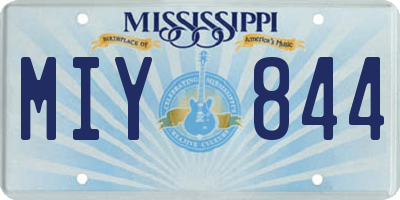 MS license plate MIY844