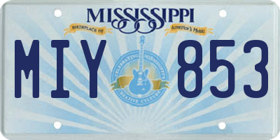 MS license plate MIY853
