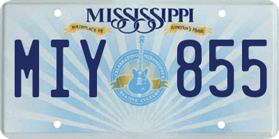 MS license plate MIY855