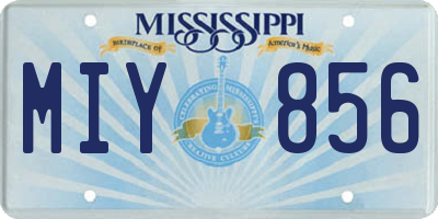 MS license plate MIY856