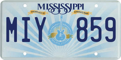 MS license plate MIY859