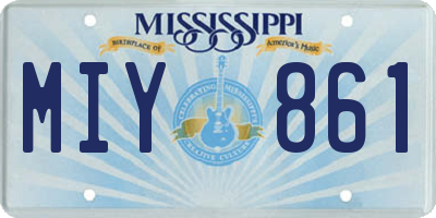 MS license plate MIY861
