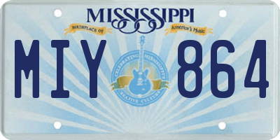 MS license plate MIY864